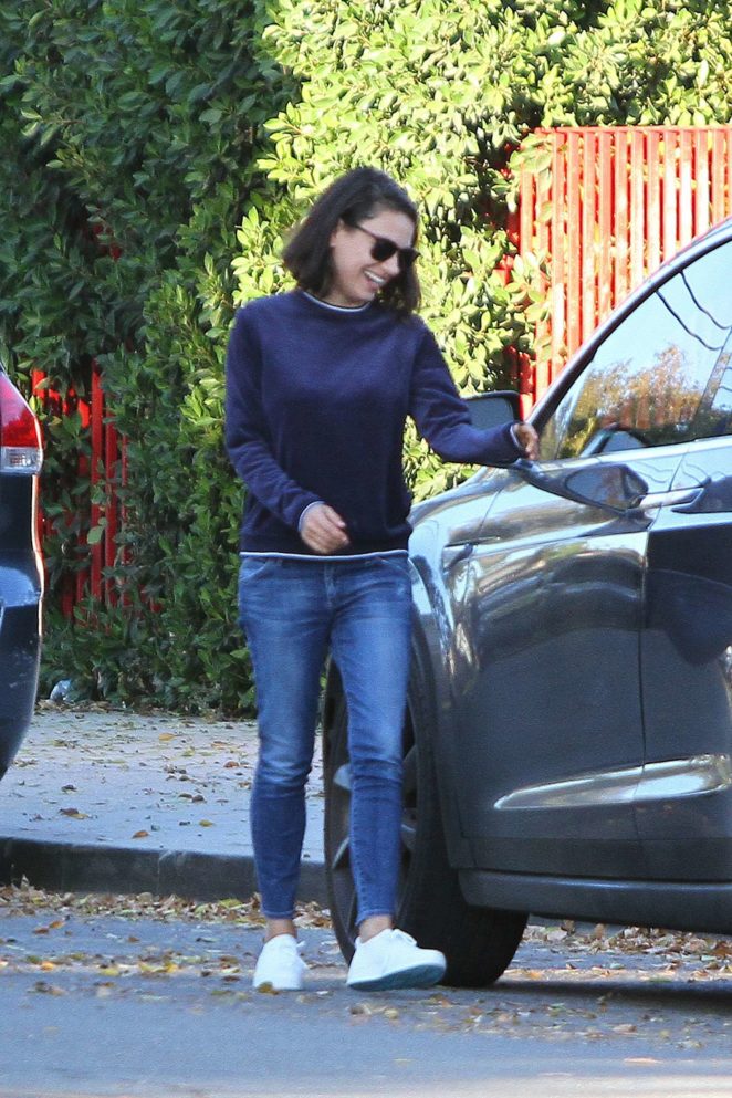 Mila Kunis - Heads out to her car in LA